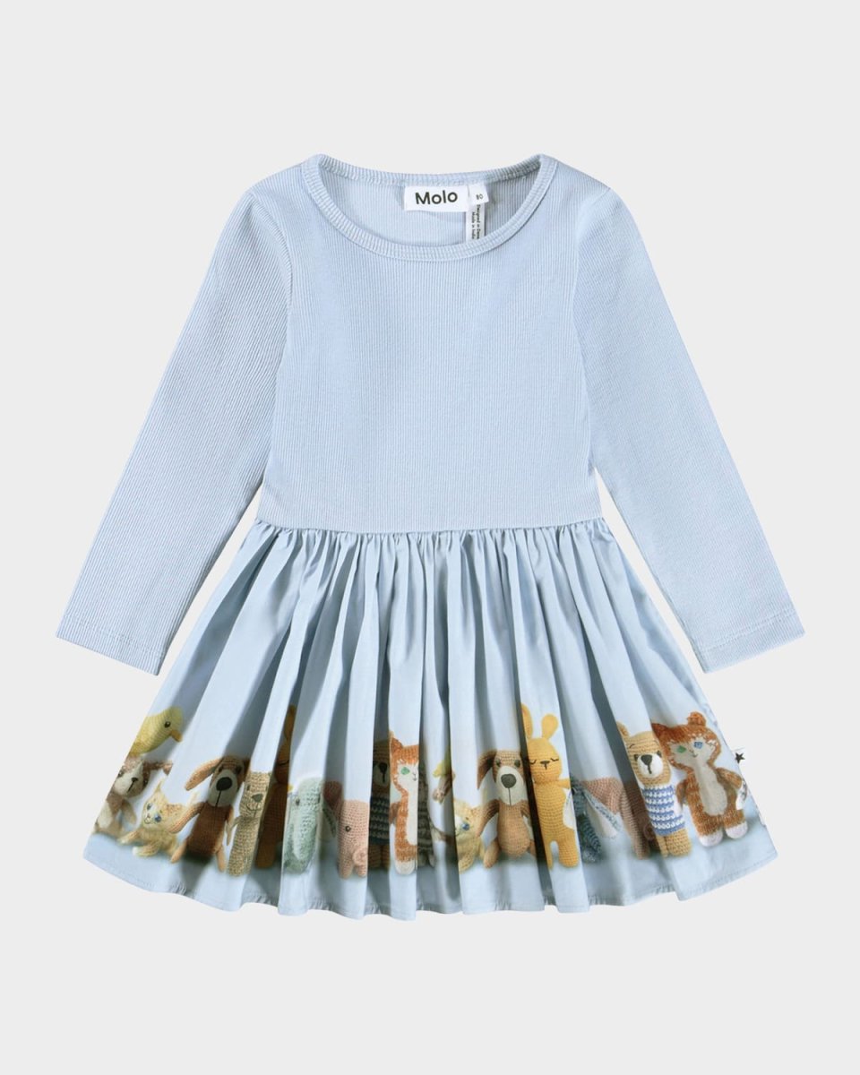 Girl's Candi Poplin-Skirt Dress, Size 6M-